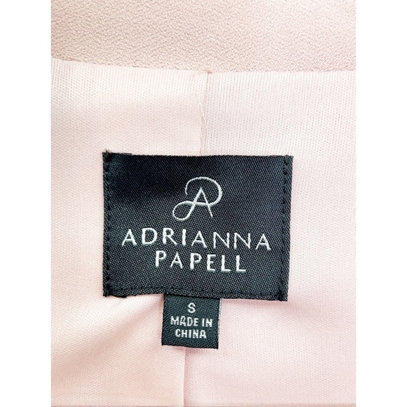 Adrianna Pappel Women’s Jacket Pink Size Small Open-Front Bell Sleeves Suit New - Picture 7 of 9